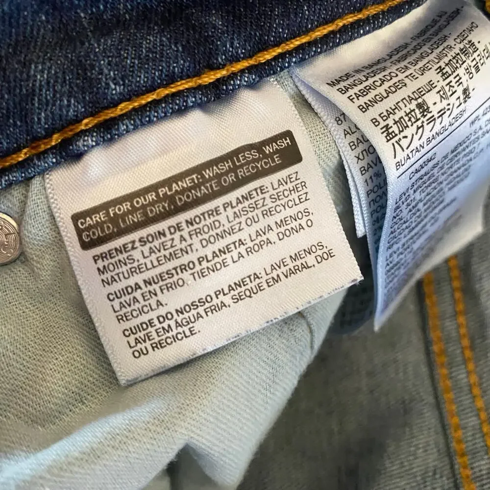 Levi's 512 Jeans Medium Dark Wash blue Men's Size 32 x 34 Slim Taper Jeans